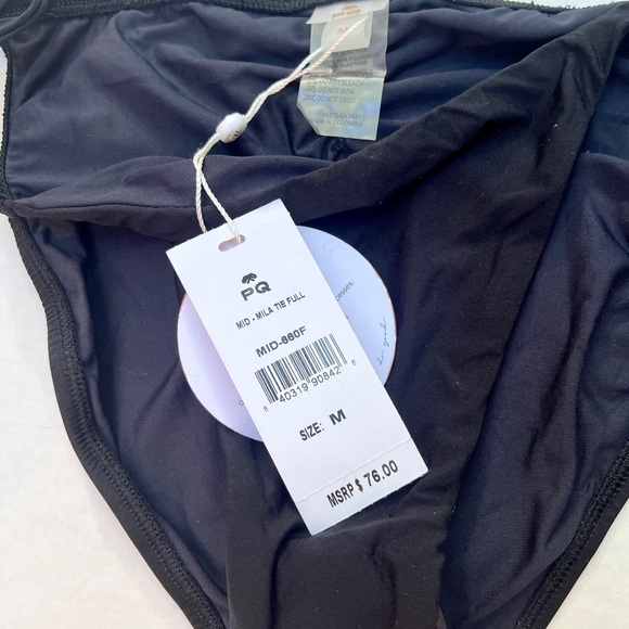 NWT PQ Swim M Black Mila Isla Bikini - Picture 8 of 8